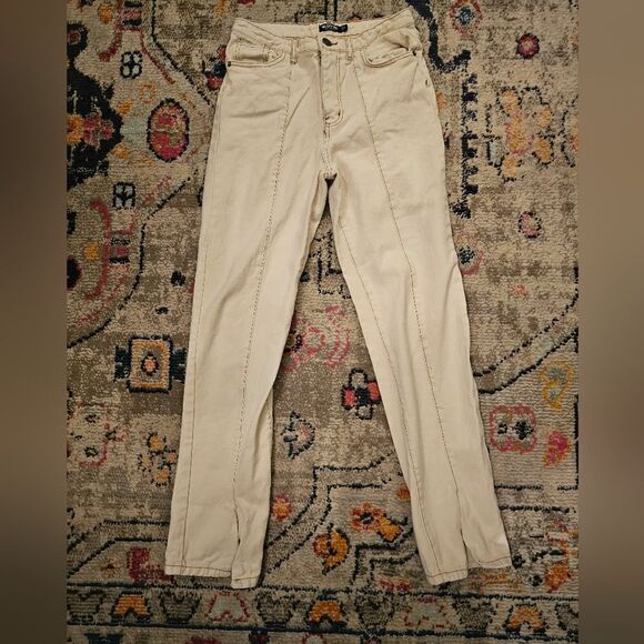 Nasty gal jeans with front slits sz 4 with 31" inseam - Picture 1 of 6